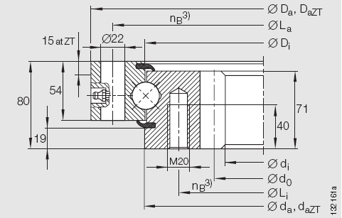 INA-VSI25 內(nèi)齒型四點(diǎn)接觸球轉(zhuǎn)盤(pán)軸承