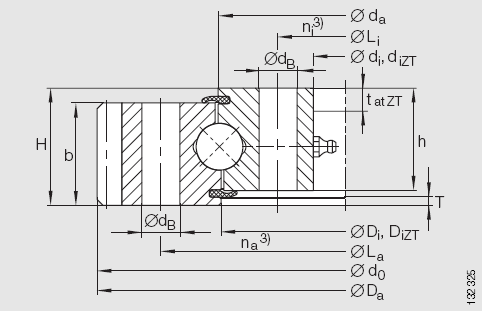 INA-VA 外齒型四點接觸球轉(zhuǎn)盤軸承