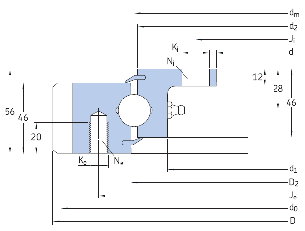 SKF-RKS.21 外齒內(nèi)法蘭型四點(diǎn)接觸球轉(zhuǎn)盤軸承